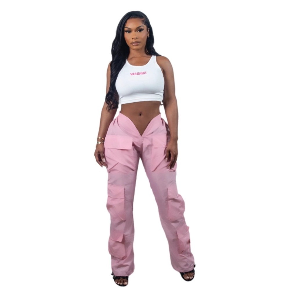 Varenne Pink Cargo Pants